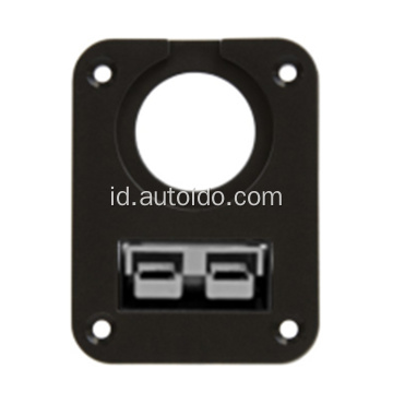 Kosong lubang tunggal 50A Connector Plug Panel Hitam